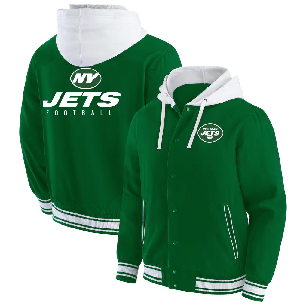 Men 2026 NFL New York Jets  jacket hoodie Green 012-0